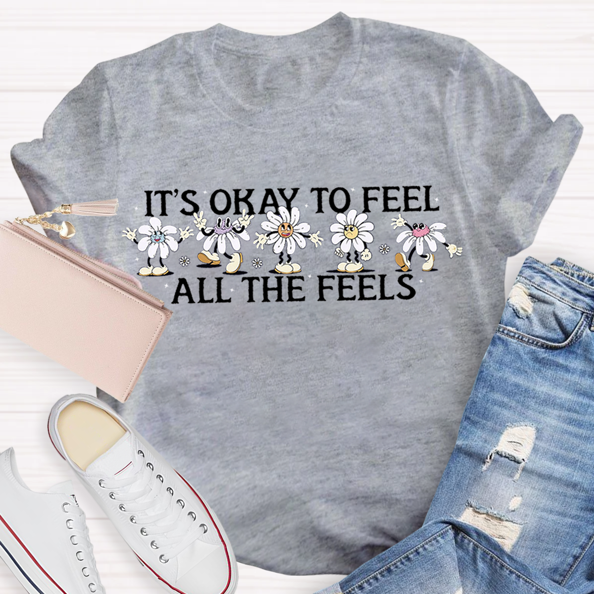 It's Okay To Feel All The Feels Teacher T-Shirt