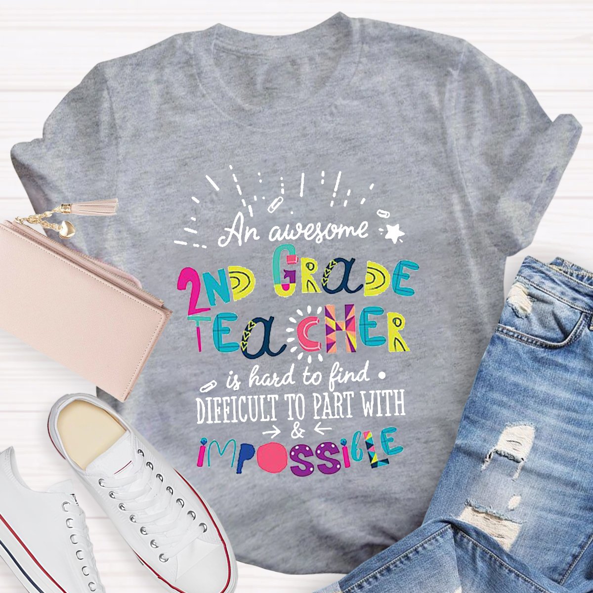 Personalized 2nd Grade Teacher Shirt