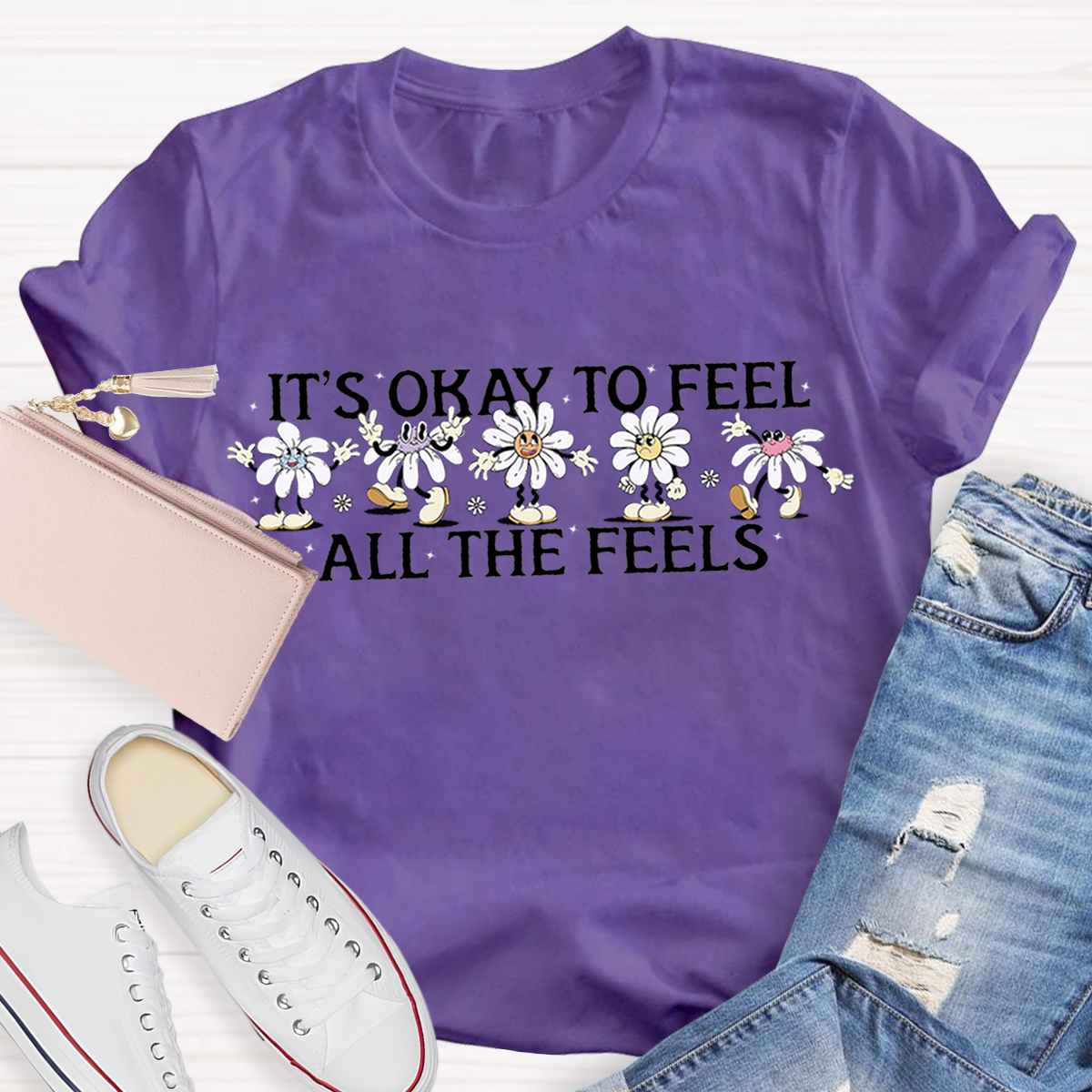 It's Okay To Feel All The Feels Teacher T-Shirt