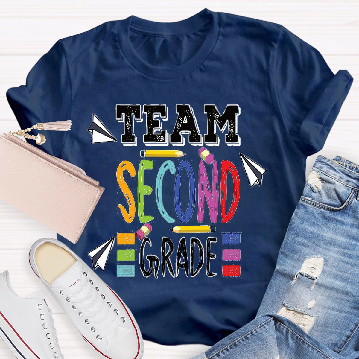 Personalized Grade Team 2nd Grade Back to School T-shirt