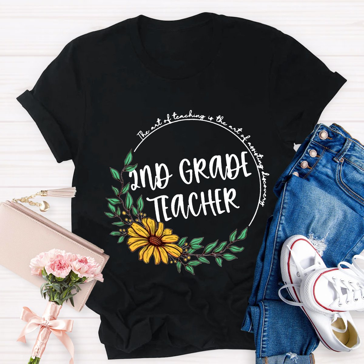 Personalized 2nd Grade Teacher Shirt