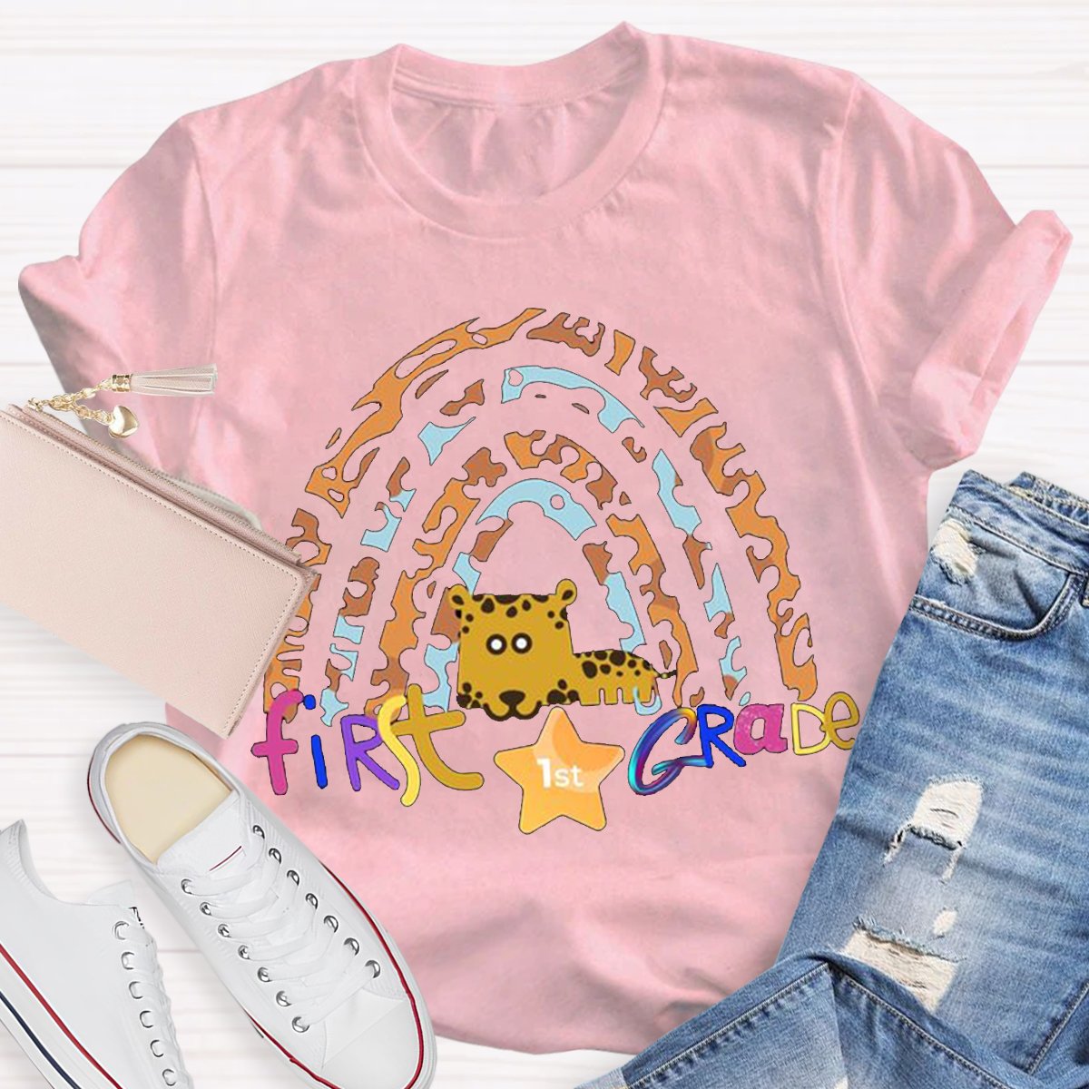 Personalized Customized 1 Grade  Teacher Shirt