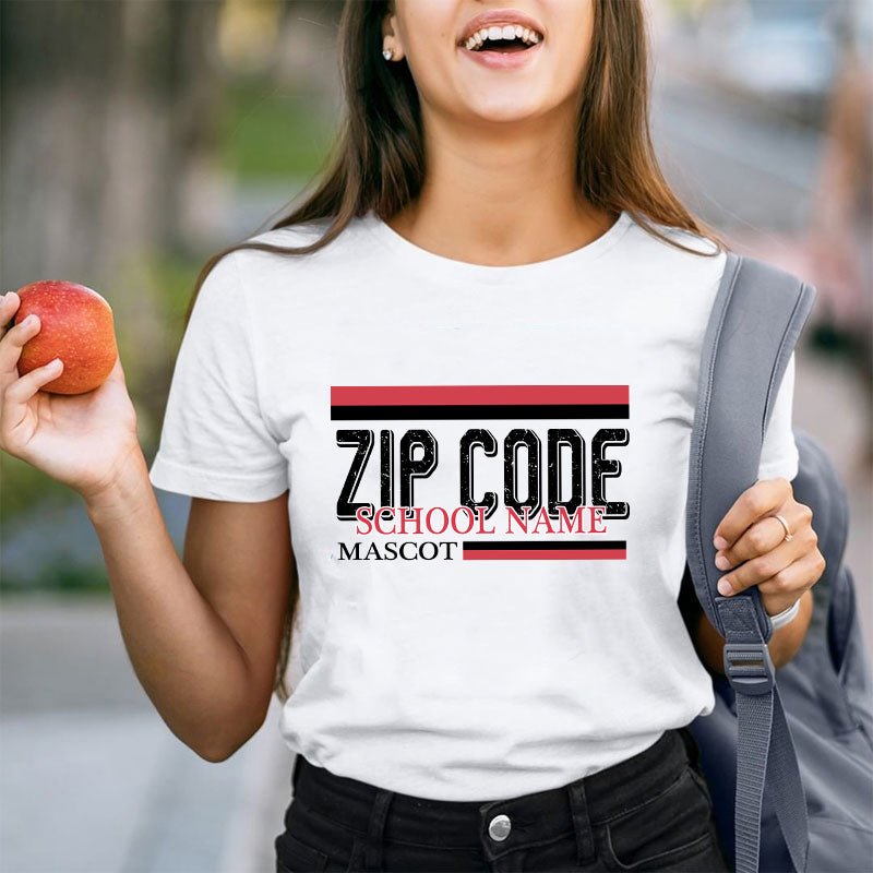 Personalized Zip Code School Teacher T-Shirt