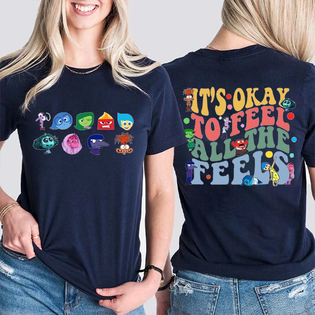 It's Okay To Feel All The Feels Double-Sided Teacher Shirt