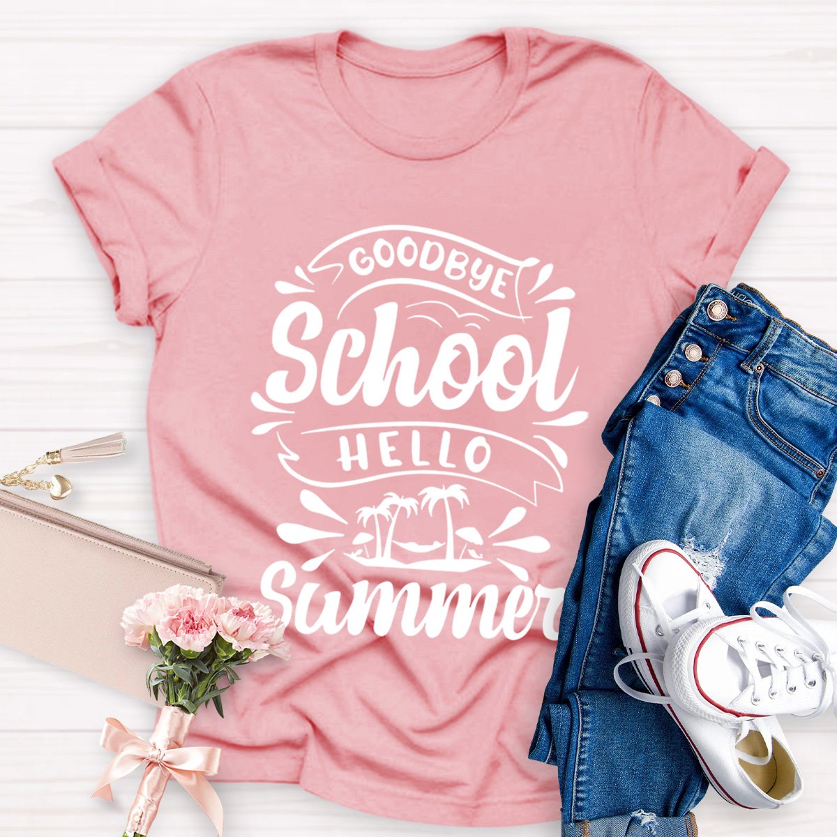 Good Bye School Hello Summer Teacher Shirt