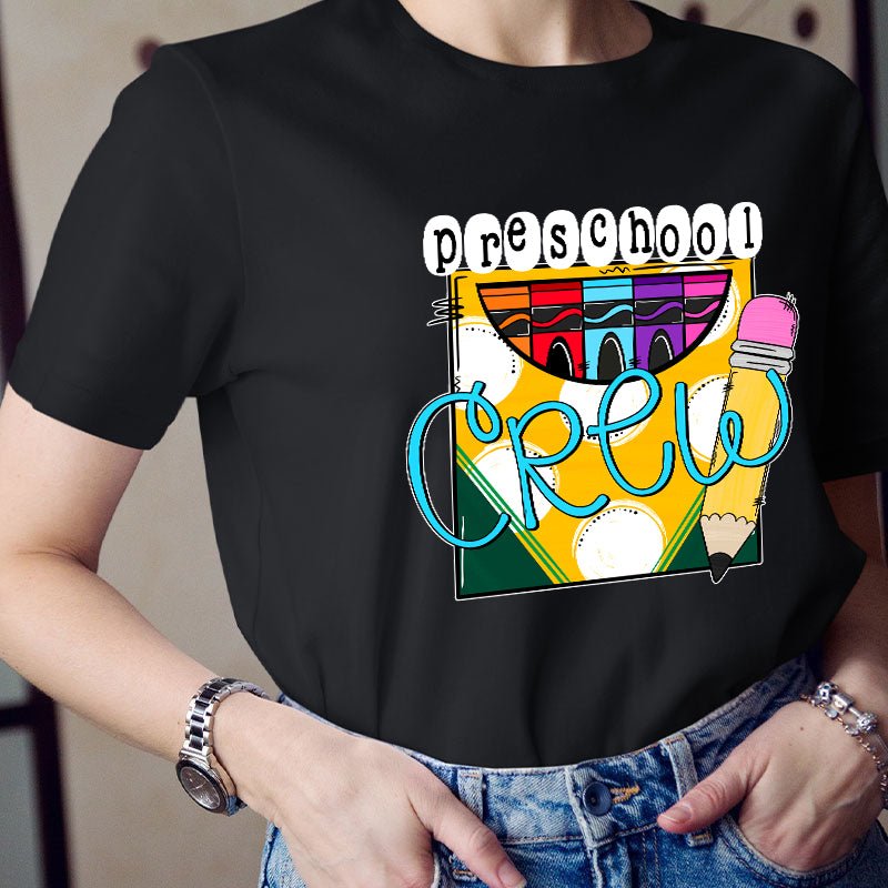 Personalized Grade A Box Of Colored Crayons Teacher T-Shirt