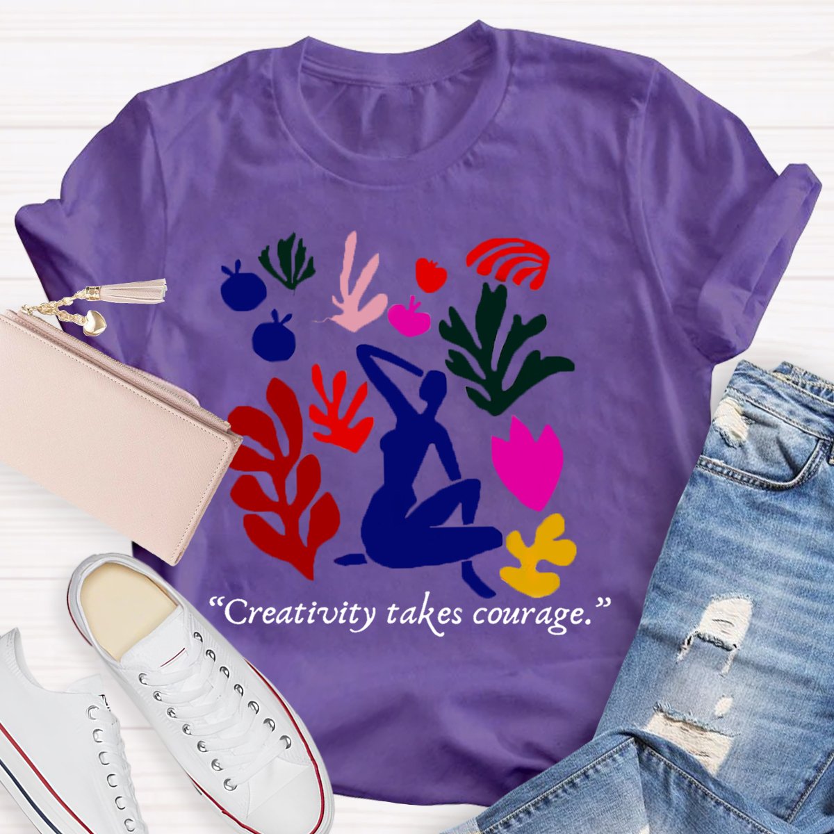 Creativity Takes Courage Teacher T-Shirt