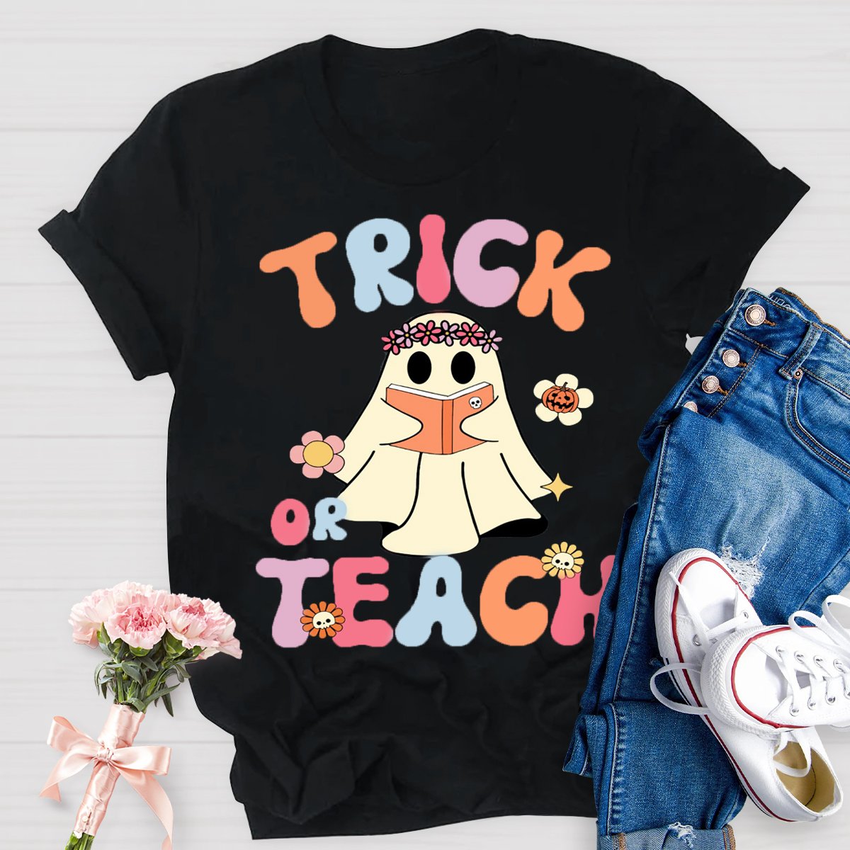 Trick Or Teach Teacher Halloween Shirt