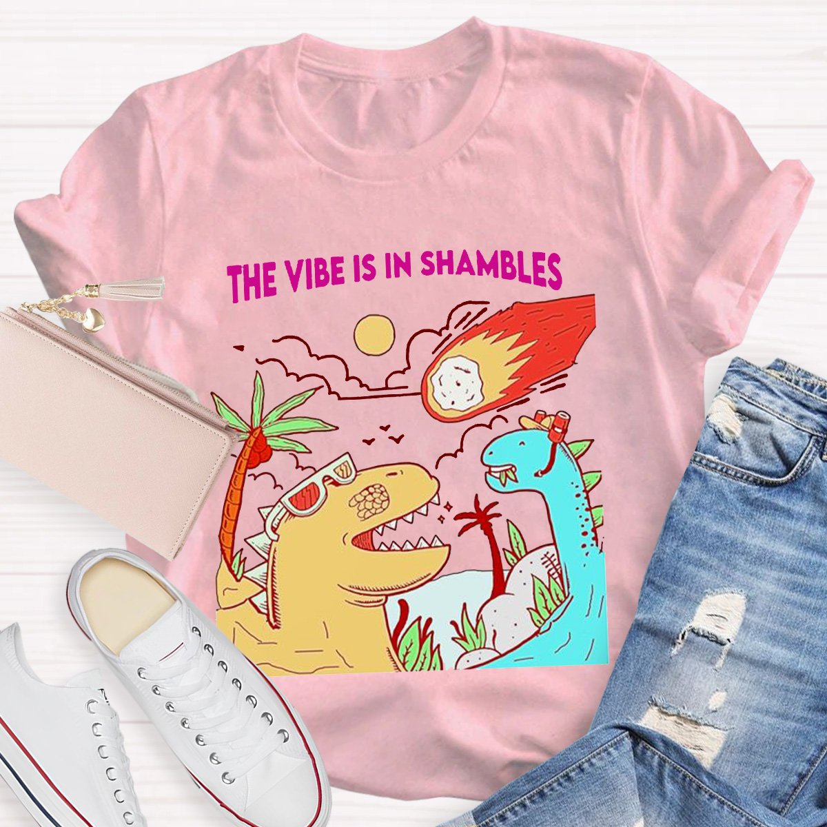 The Vibe Is In Shambles Teacher Shirt