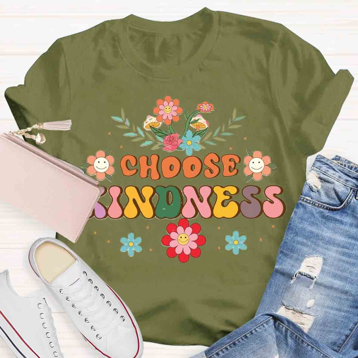 Choose Kindness Wild Flowers T-Shirt