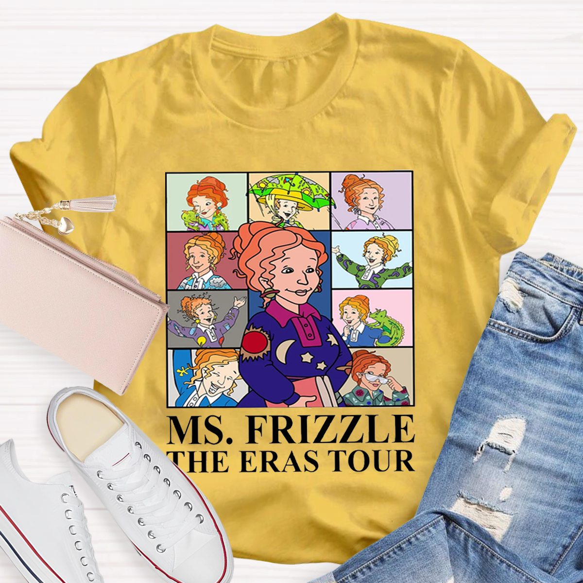 Personalized Name The Eras Tour Teacher T-Shirt