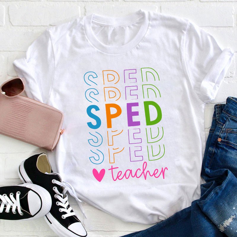 Personalized Colorful Teacher T-Shirt