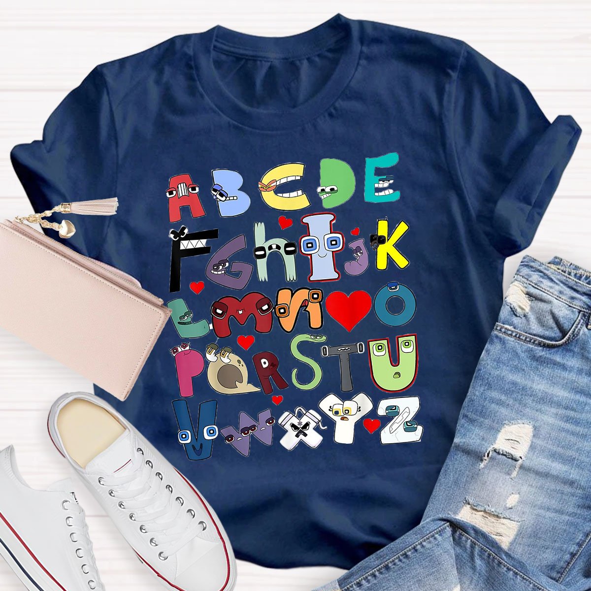 Alphabet Clipart Teacher Shirt