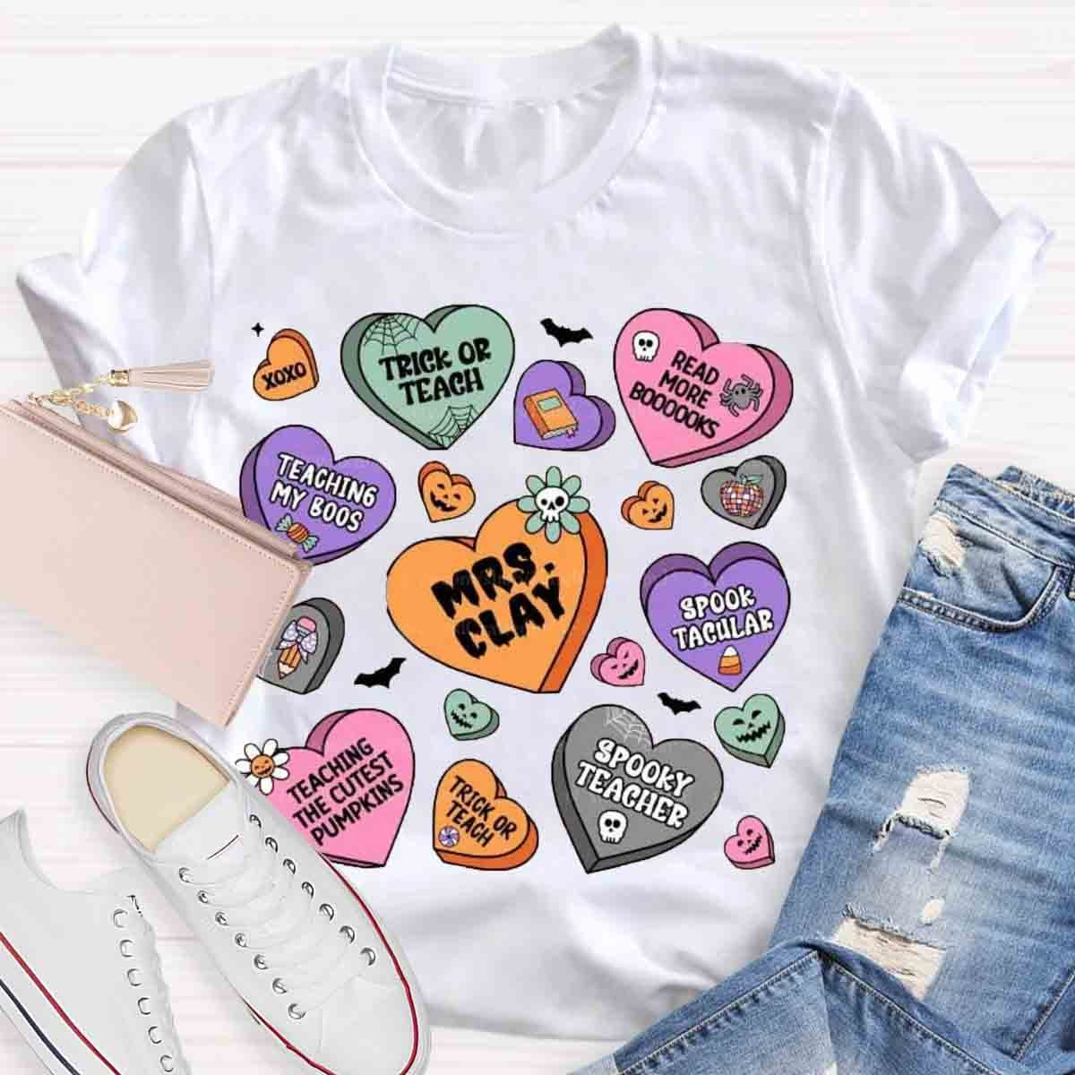 Personalized Name Teacher Halloween Shirt