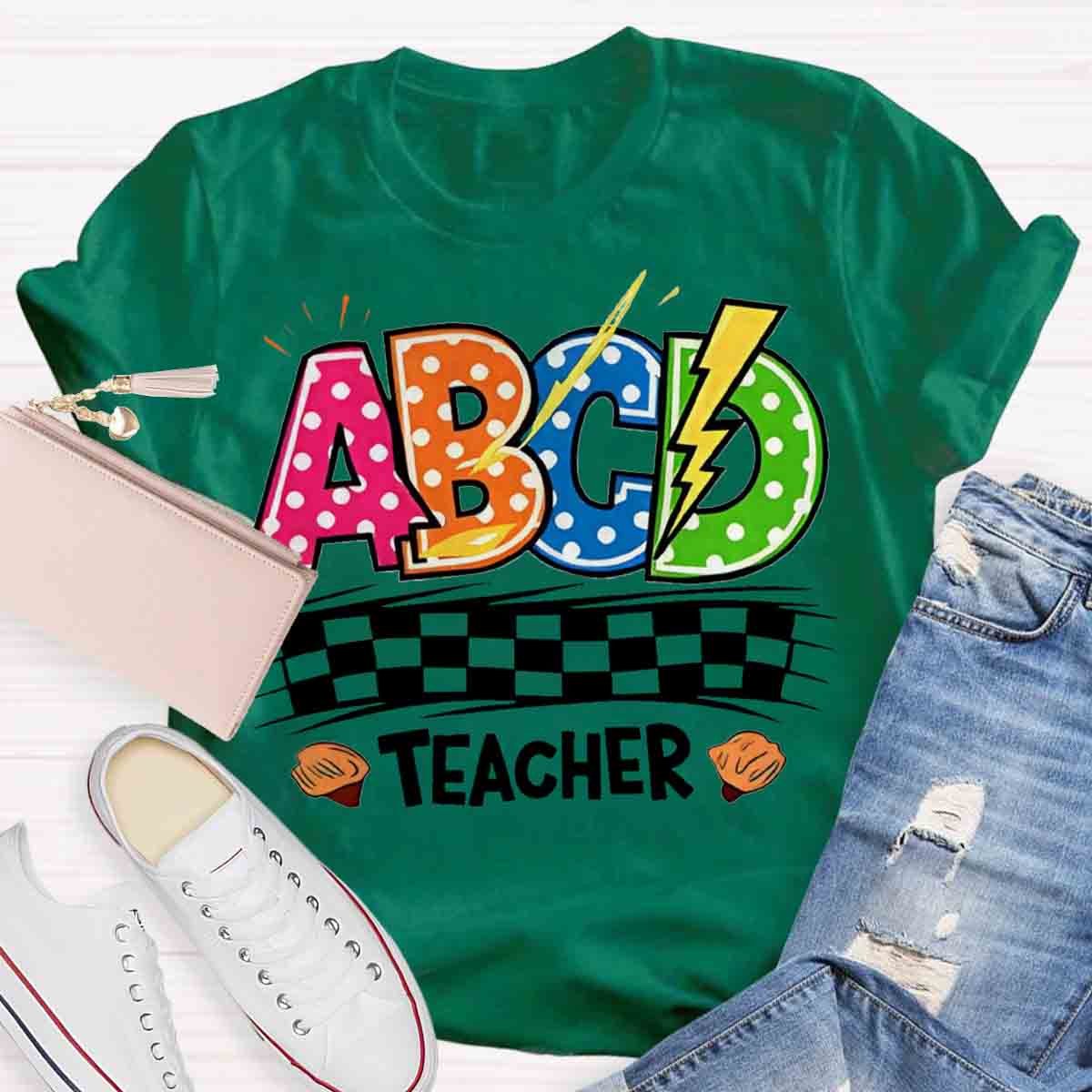 Teacher ABCD Polka dot design T-Shirt