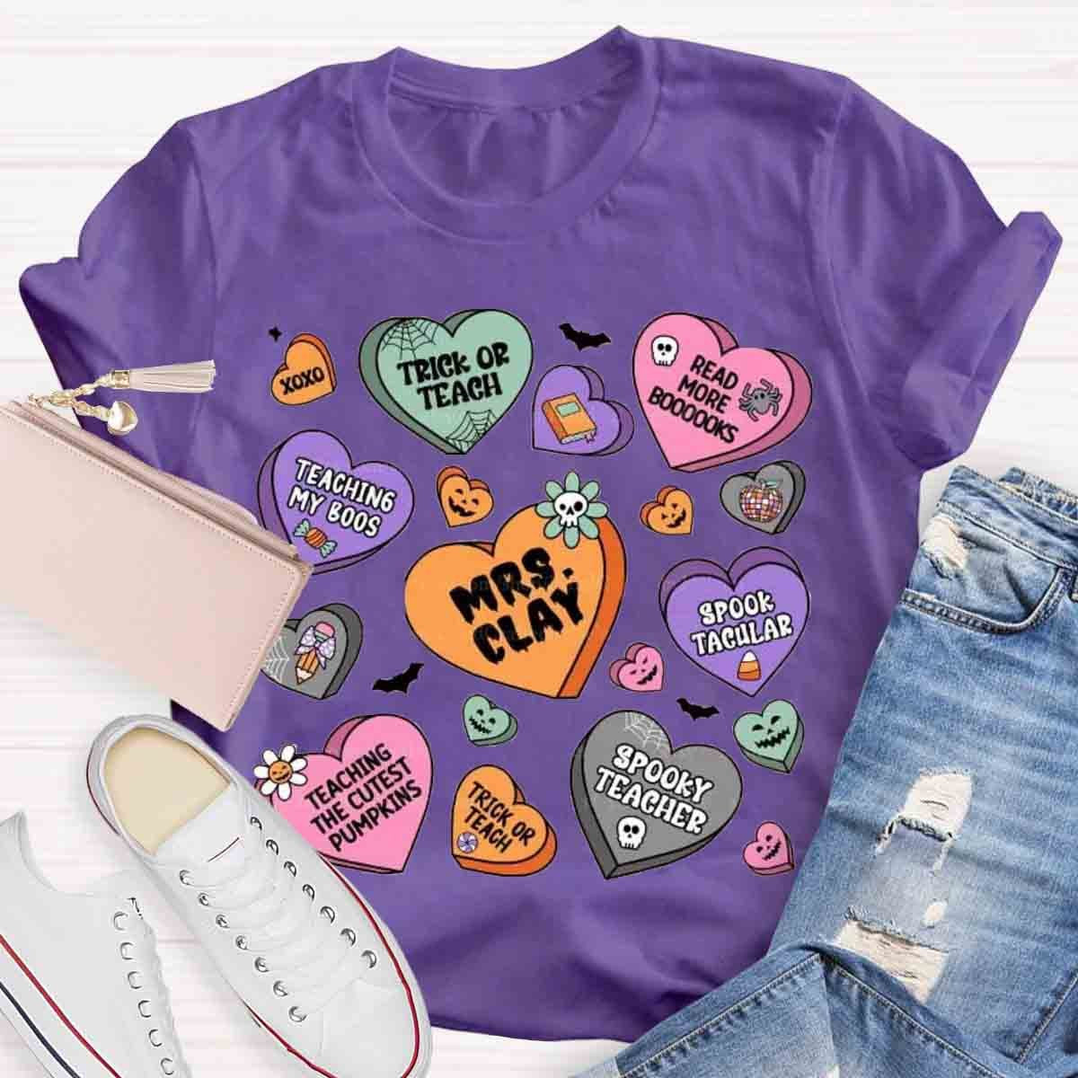 Personalized Name Teacher Halloween Shirt