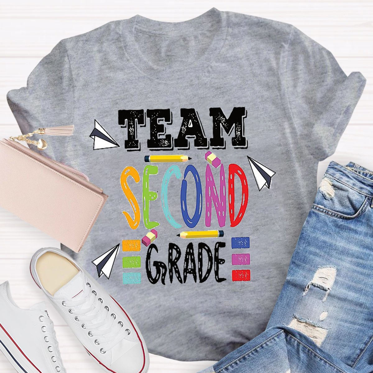 Personalized Grade Team 2nd Grade Back to School T-shirt