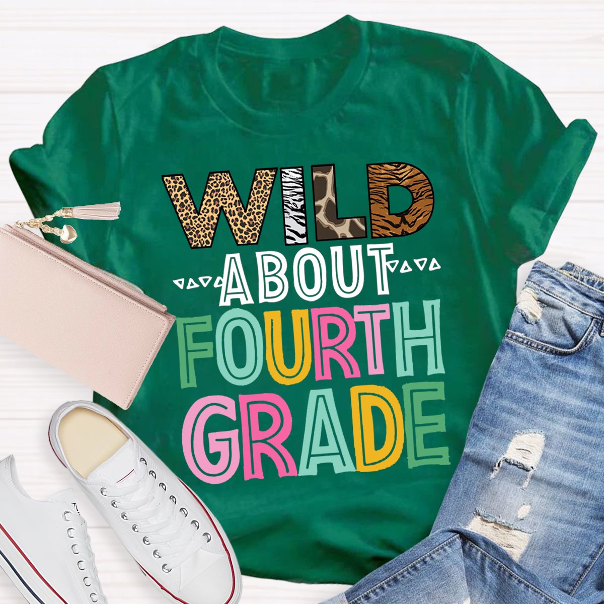 Personalized Wild Avabout Fourth Grade Teacher Shirt