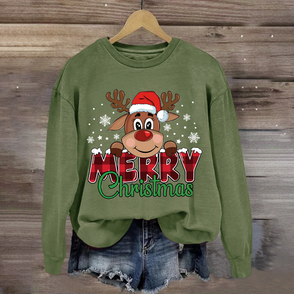 Reindeer Merry Christmas  Sweatshirt