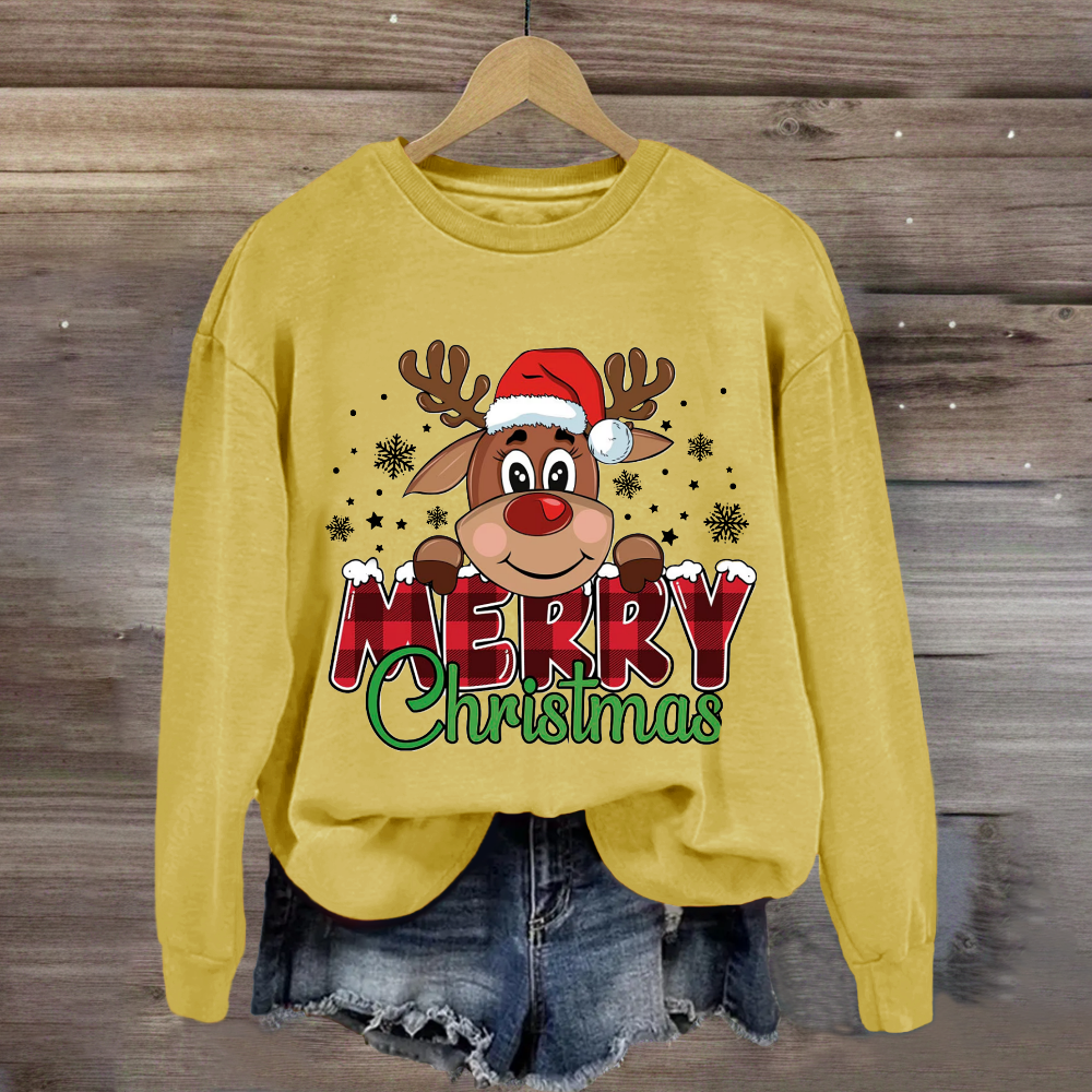 Reindeer Merry Christmas  Sweatshirt