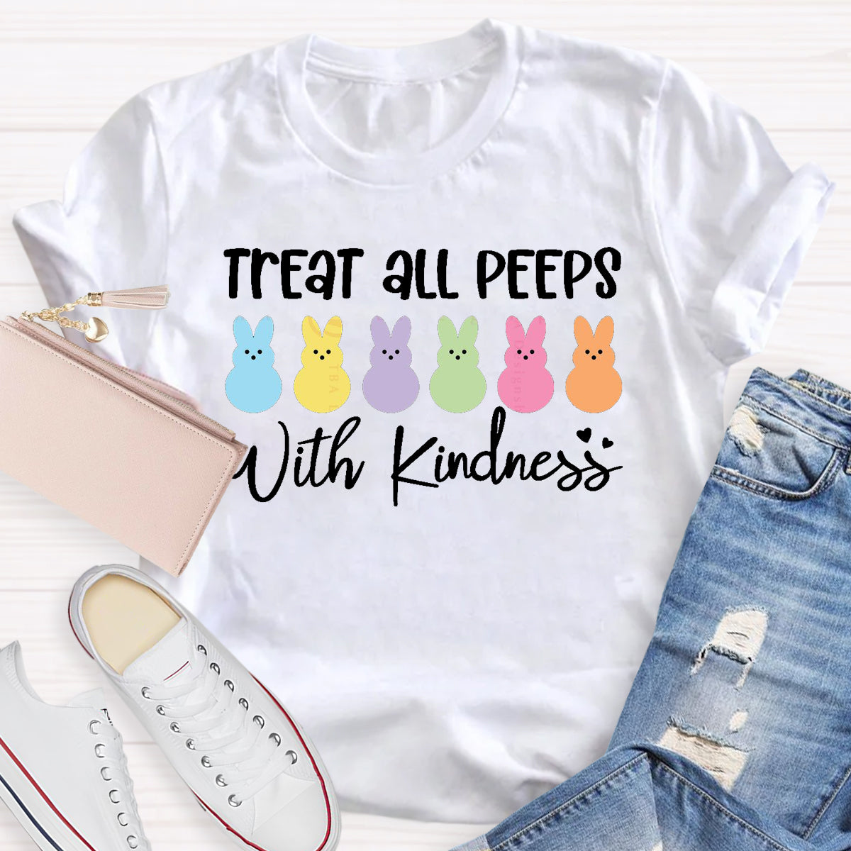 Treat all Peeps With Kindness Teacher T-Shirt