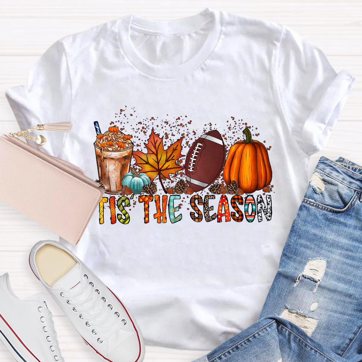 Tis The Season Pumkin Teacher T-Shirt