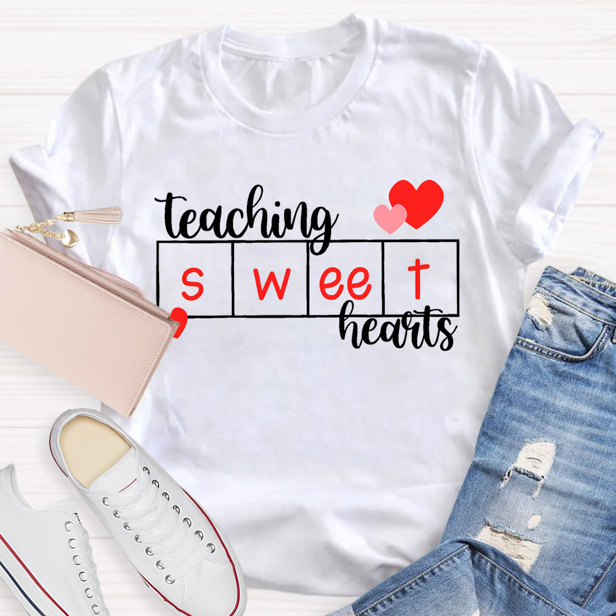 Teaching Sweet Hearts Teacher T-Shirt