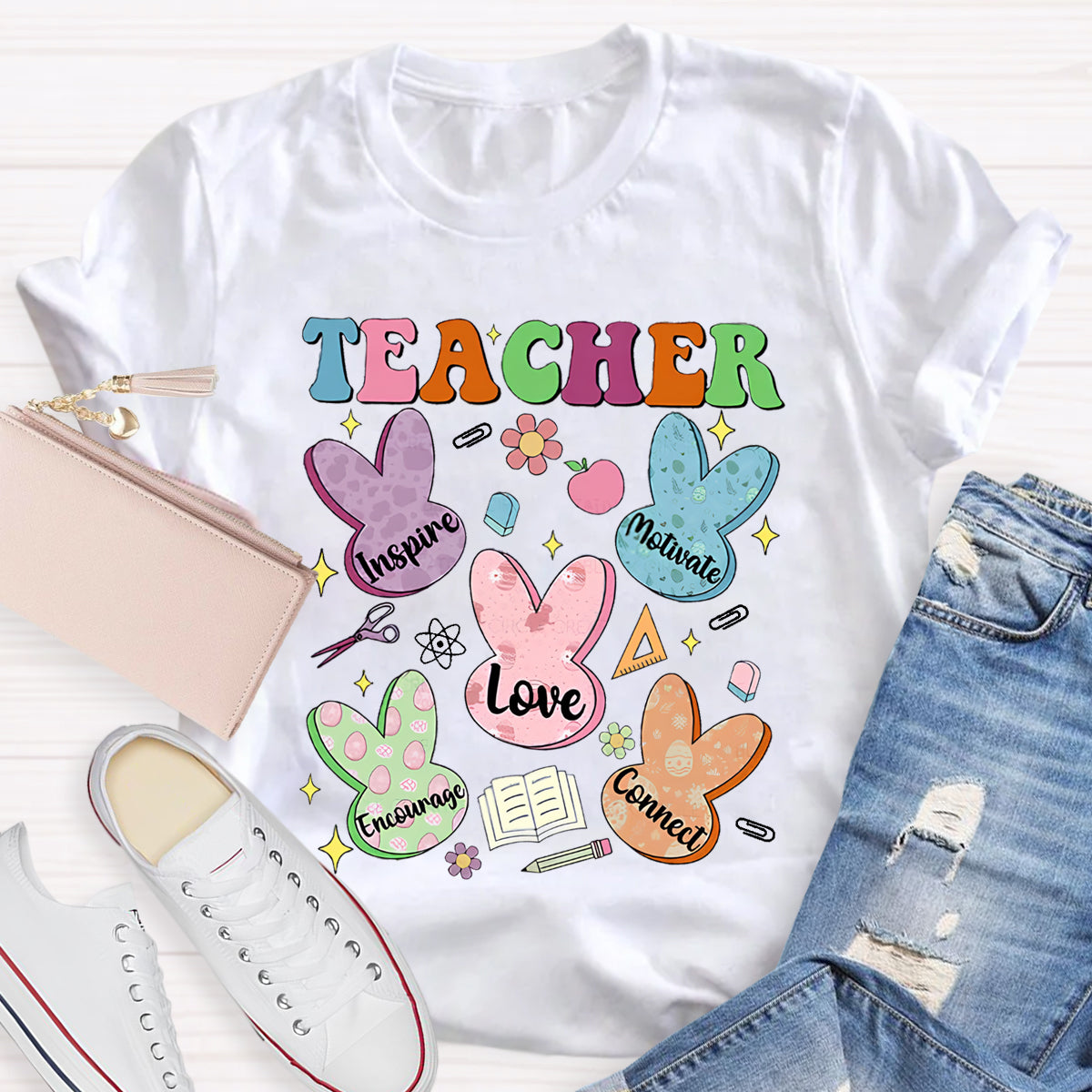Easter Teacher Love Encourage T-Shirt