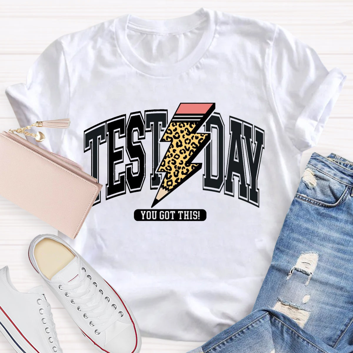 Leopard Lightning Test Day You Got This T-Shirt