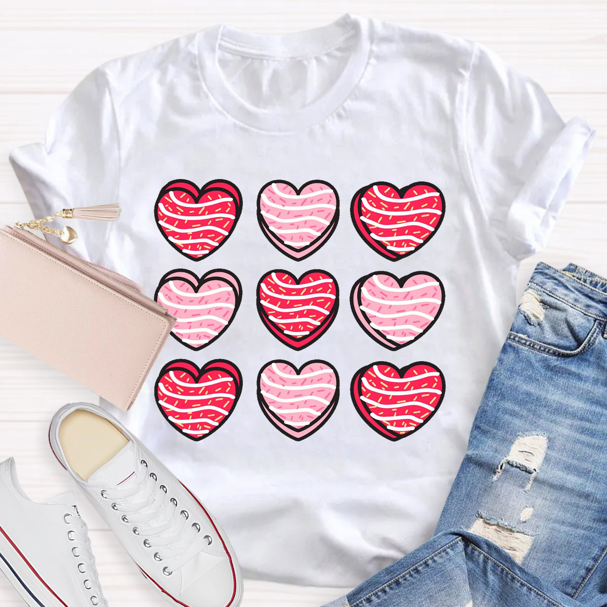 Valentine Heart Cakes T-Shirt