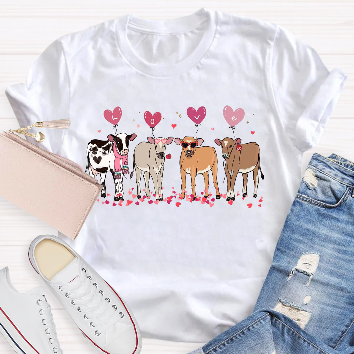 Cow Lover Valentines T-Shirt