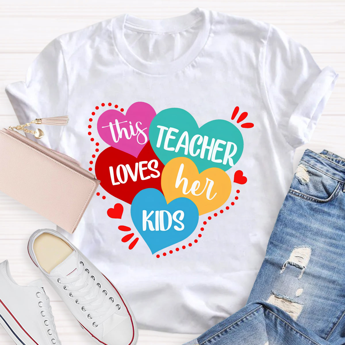 This Teacher Loves Her Kids Teacher T-Shirt