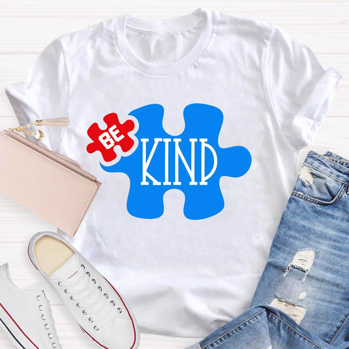 Be Kind Puzzle Teacher T-Shirt