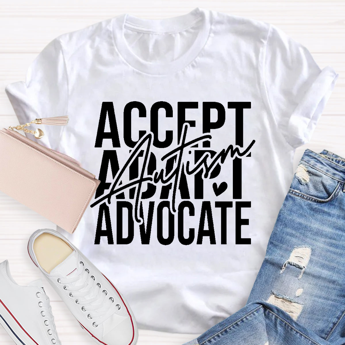 Accept Adapt Advocate Autism T-Shirt