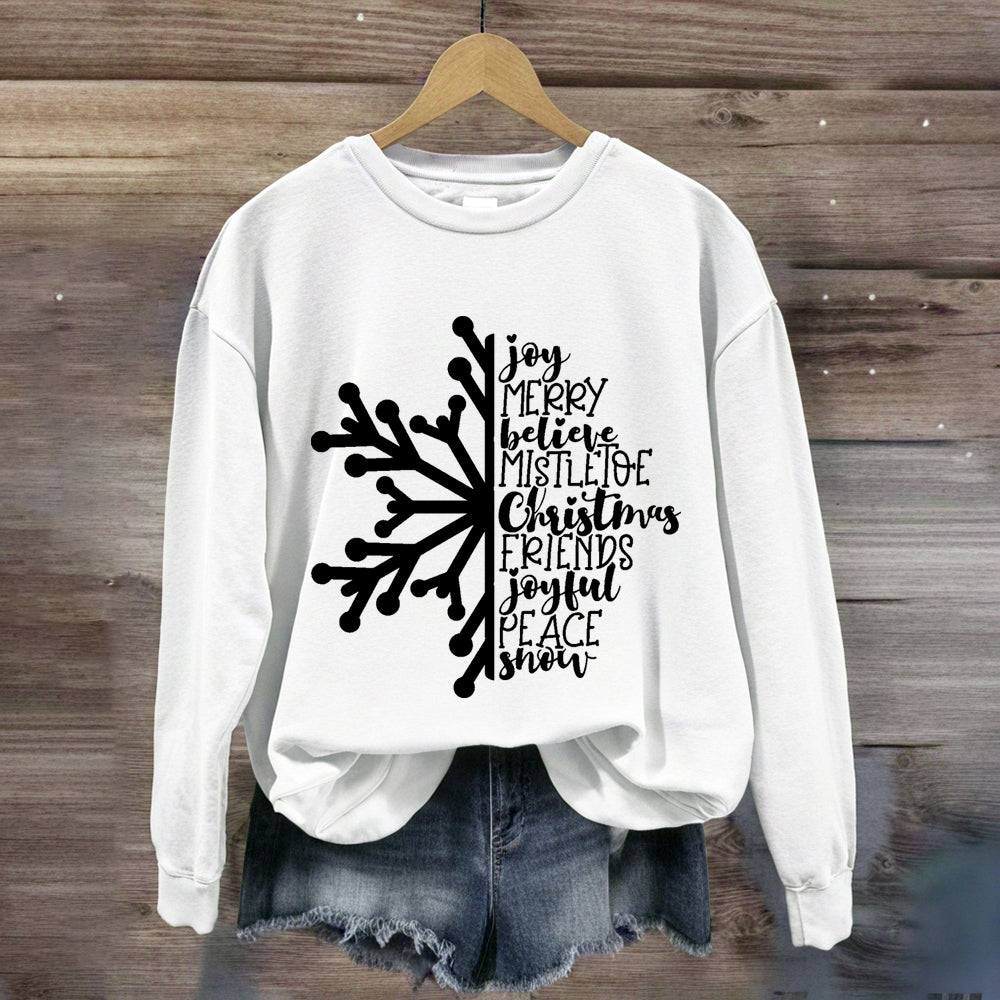 Merry Christmas Snowflake Sweatshirt