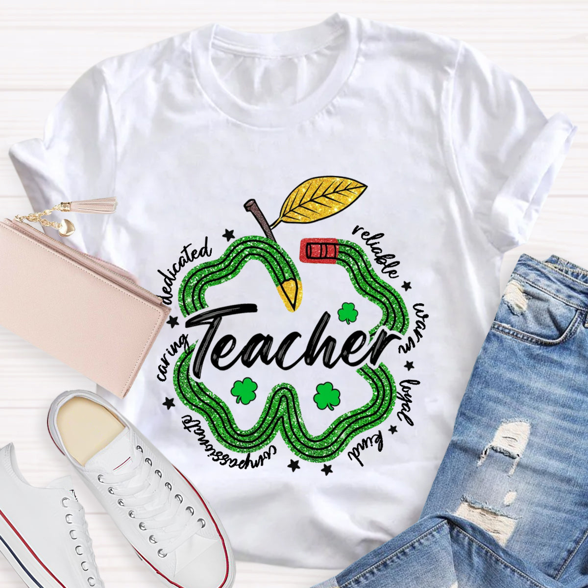 Pencil Teacher St. Patrick's Day T-Shirt