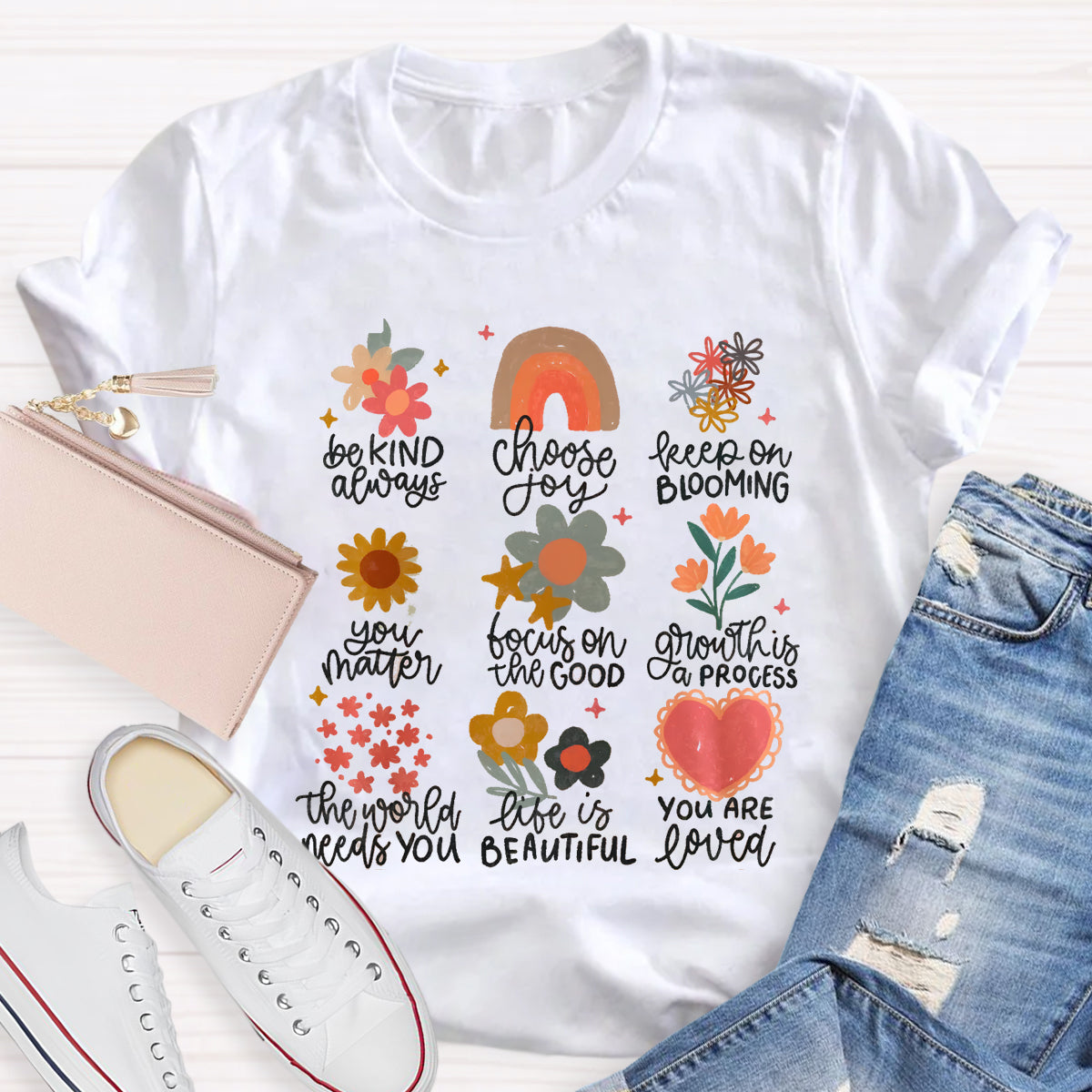 Be Kind Always Choose Joy Floral T-Shirt