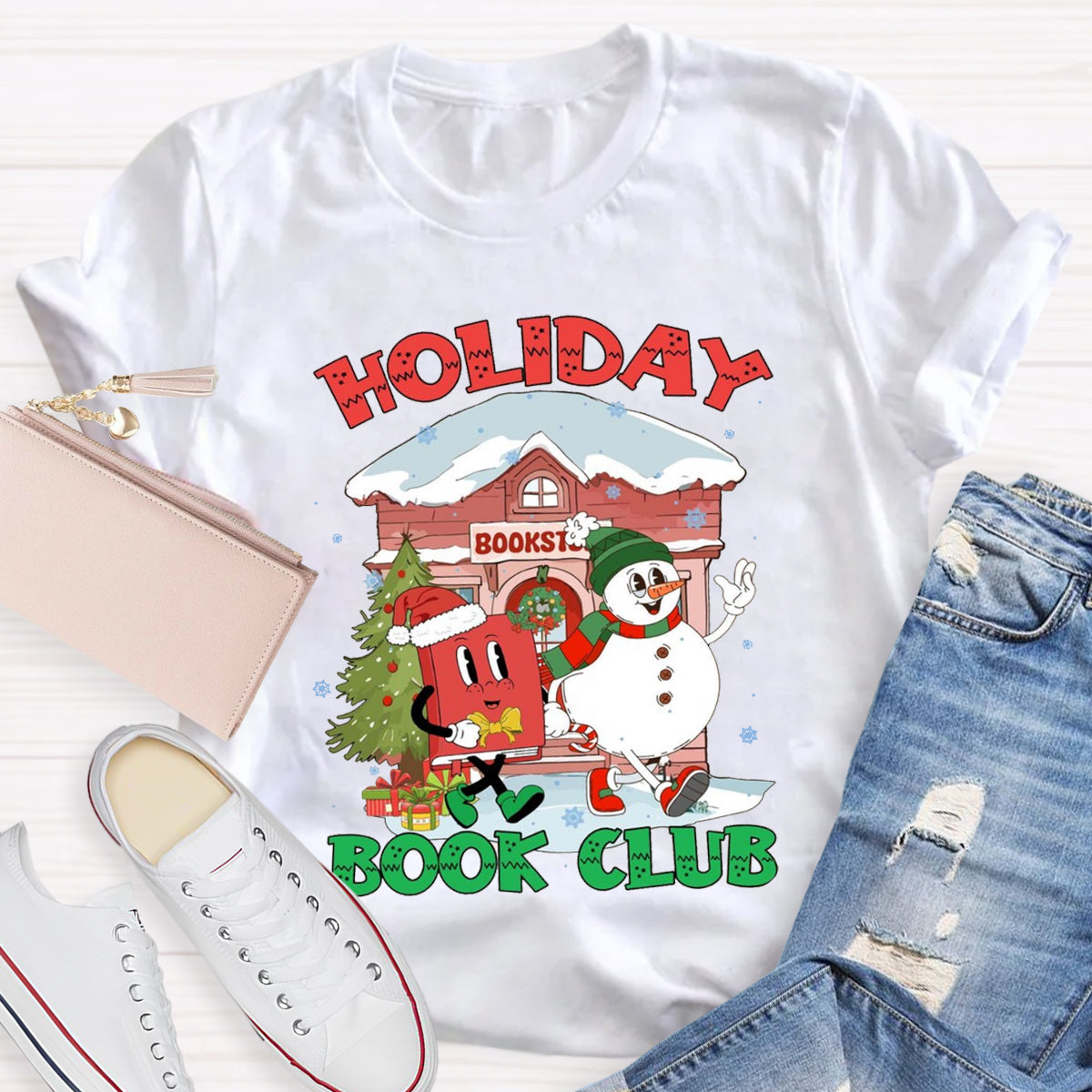 Christmas Holiday Book Club T-Shirt