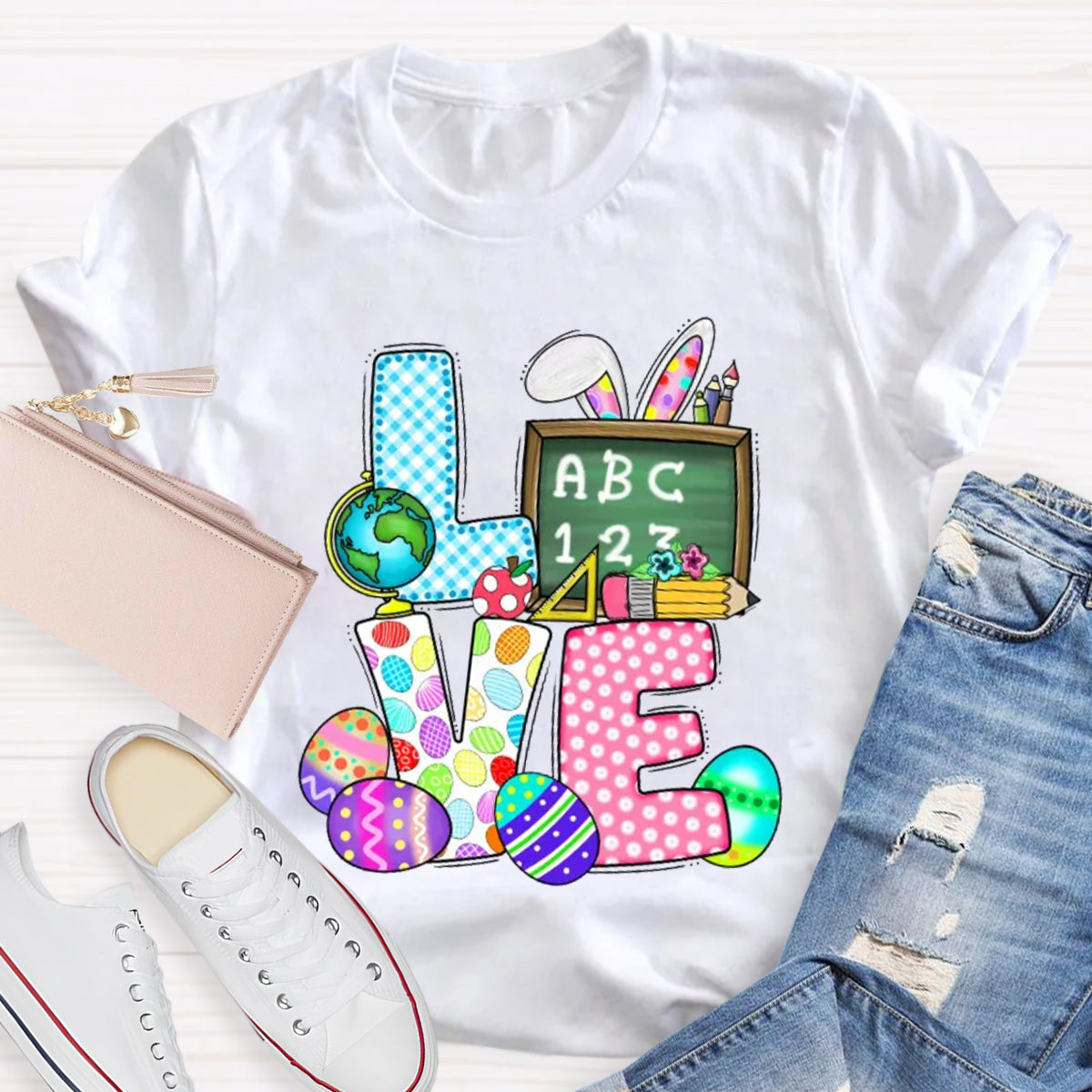 Love Easter Bunny Teacher T-Shirt