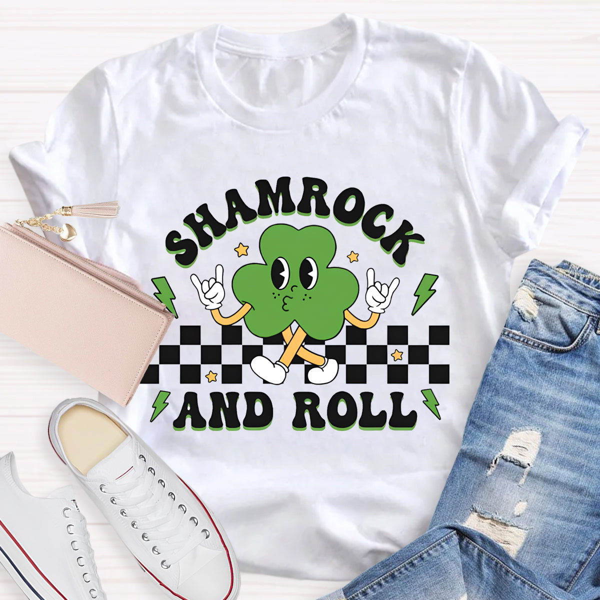 Shamrock And Roll  T-Shirt