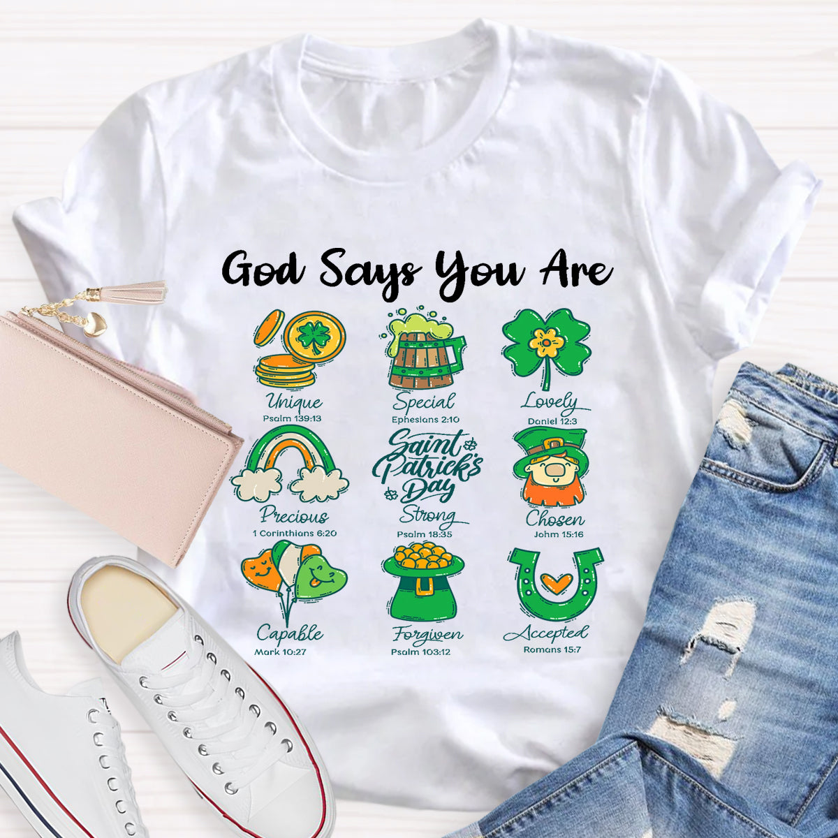 God Says You Are Lovely Saint Patrick'S Day Teacher T-Shirt