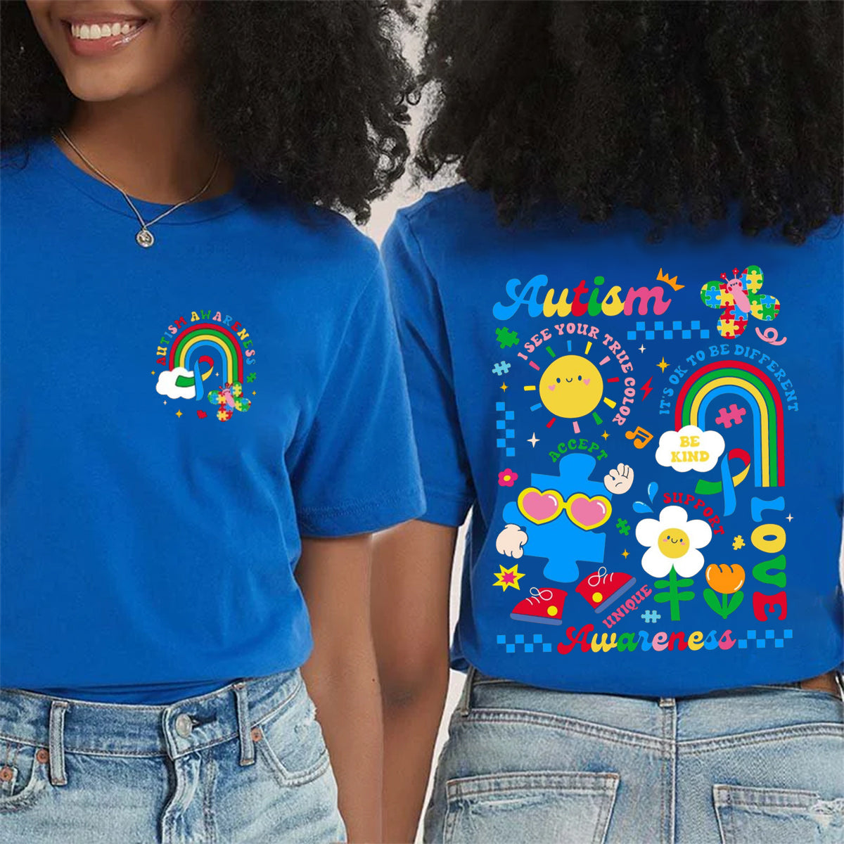 Autism Awareness Double Printed T-shirt