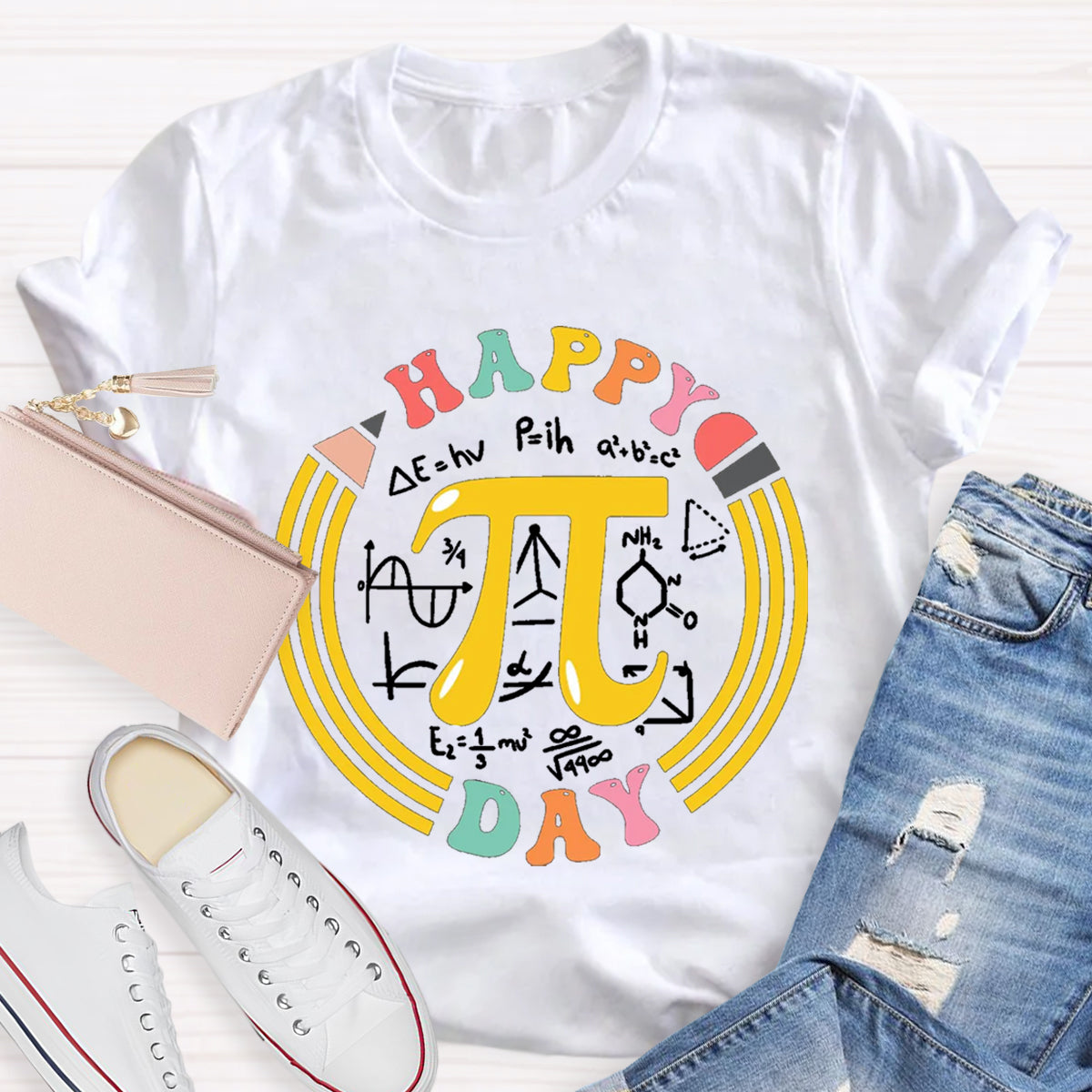 Happy Pi Day Pencil Teacher T-Shirt