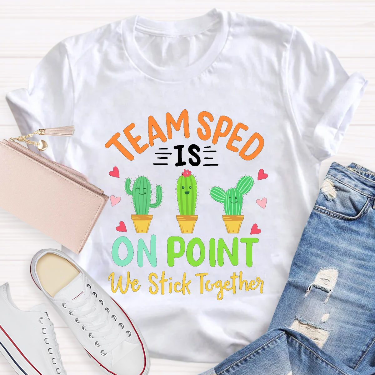 Team Sped Is On Point We Stick Together T-Shirt