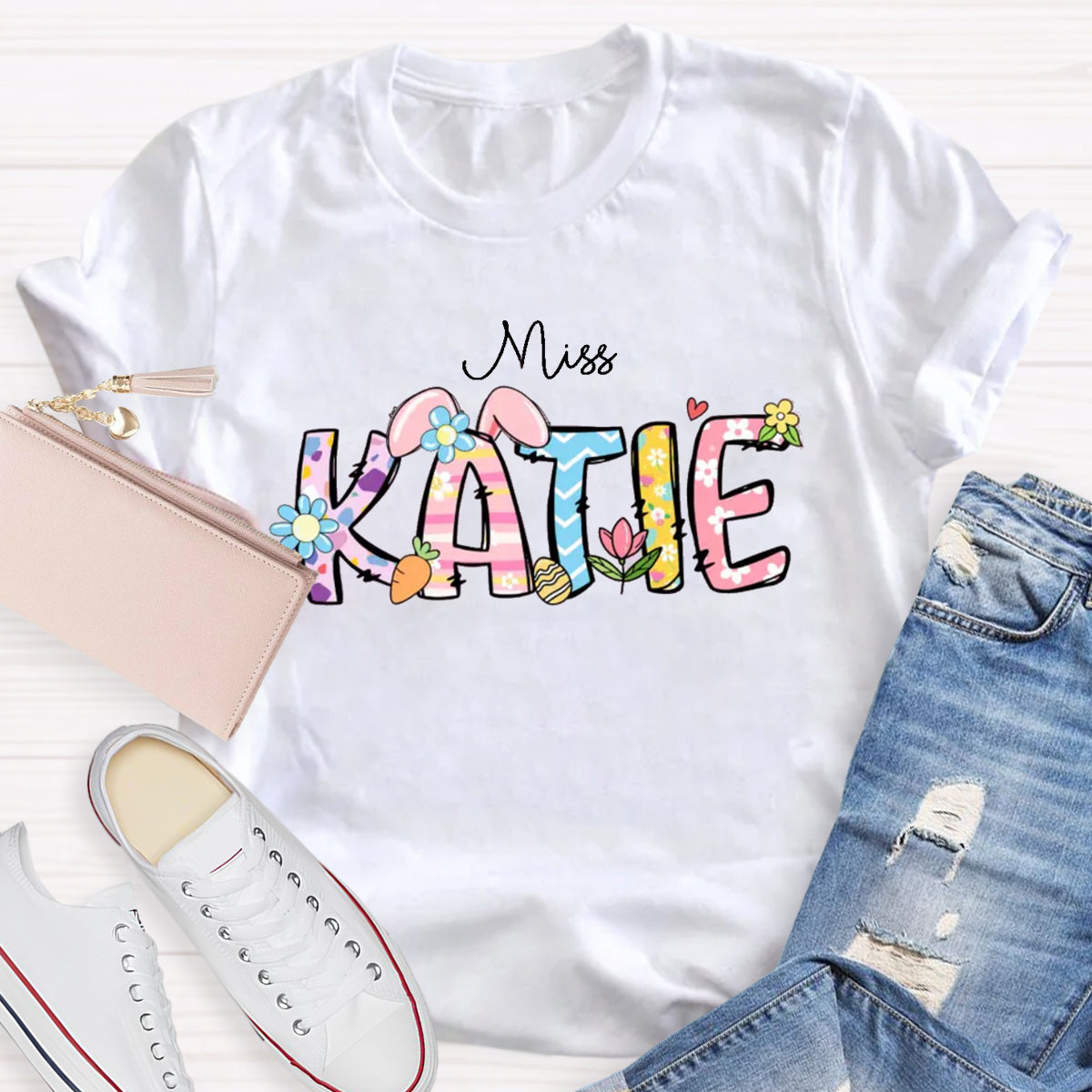 Personalized Name Easter Miss Katie T-Shirt