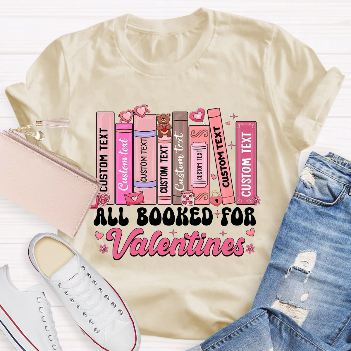 All Booked For Valentines Teacher T-Shirt