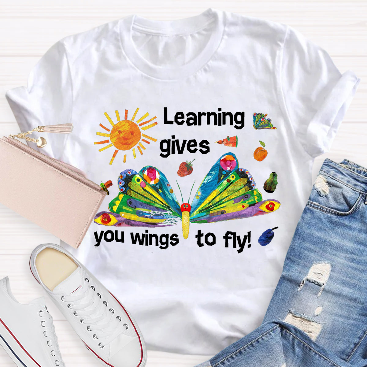 Learning Gives You Wings To Fly T-Shirt