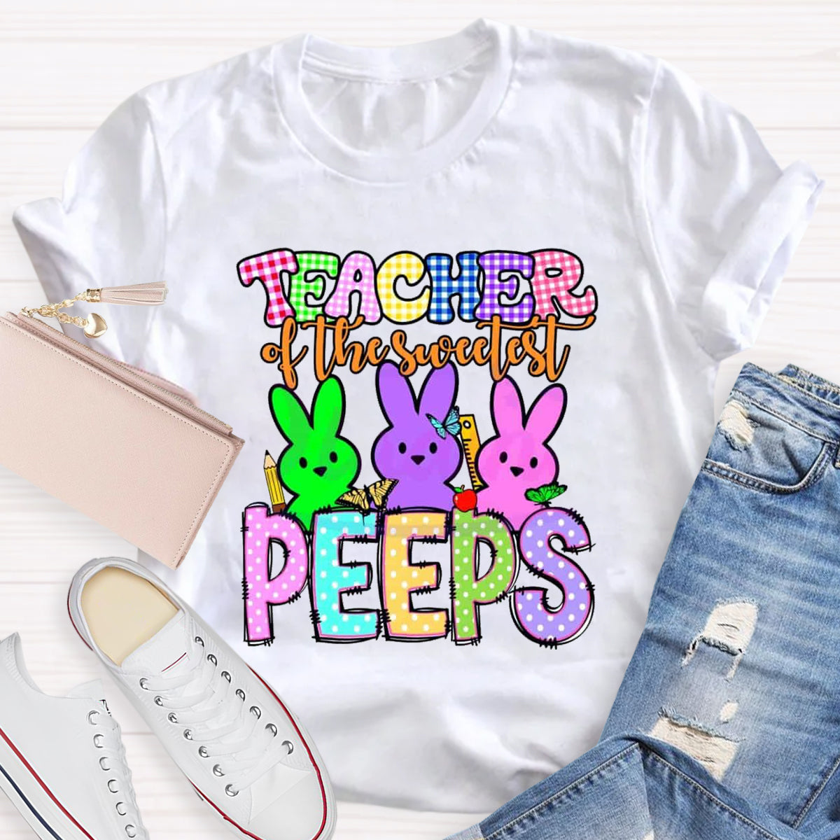 Teacher Of The Sweetest Peeps Teacher T-Shirt