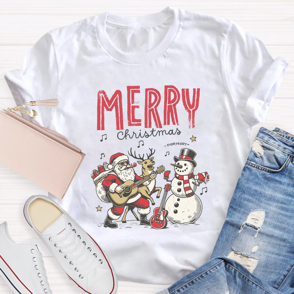 Merry Christmas Music Teacher T-Shirt