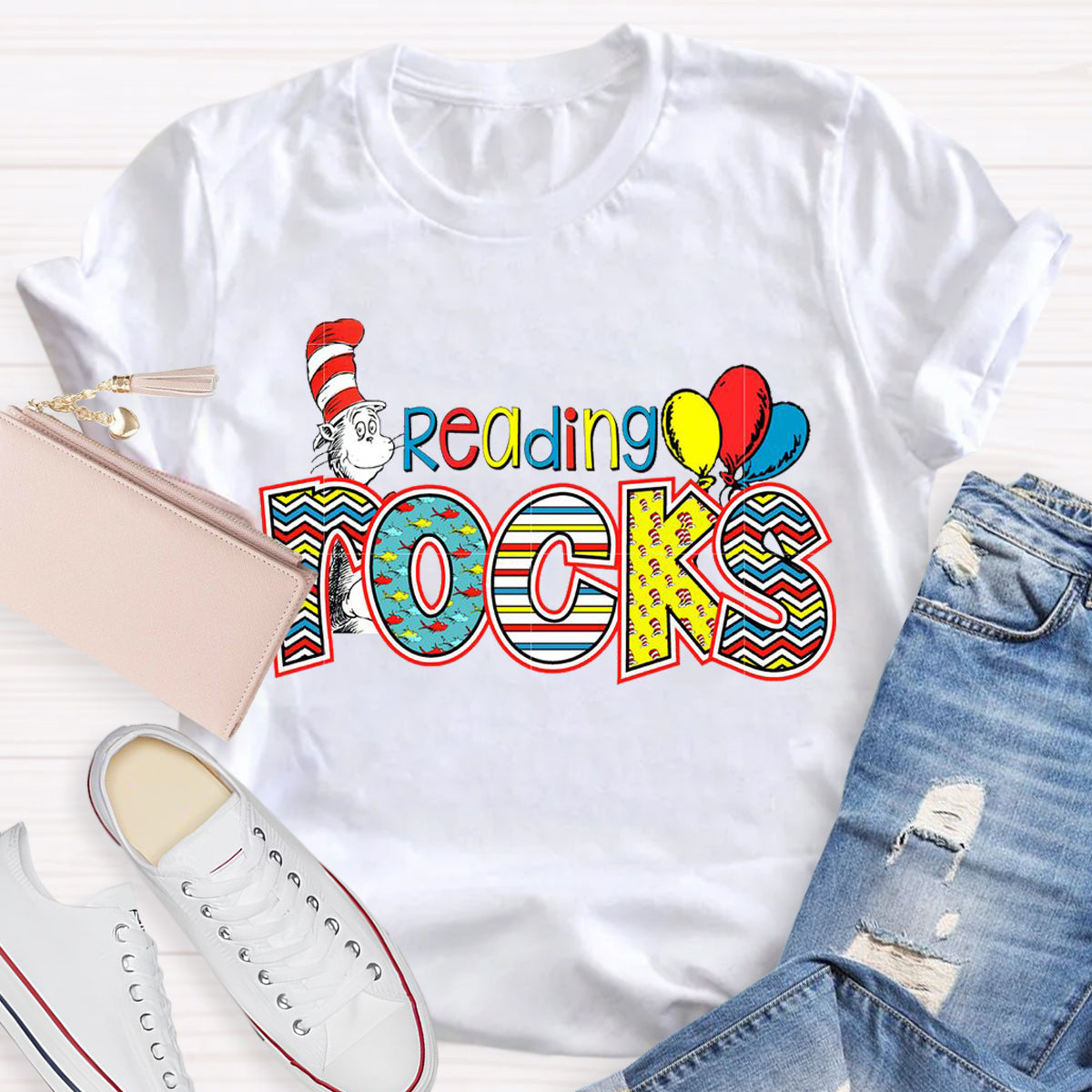 Reading Rocks Teacher T-Shirt